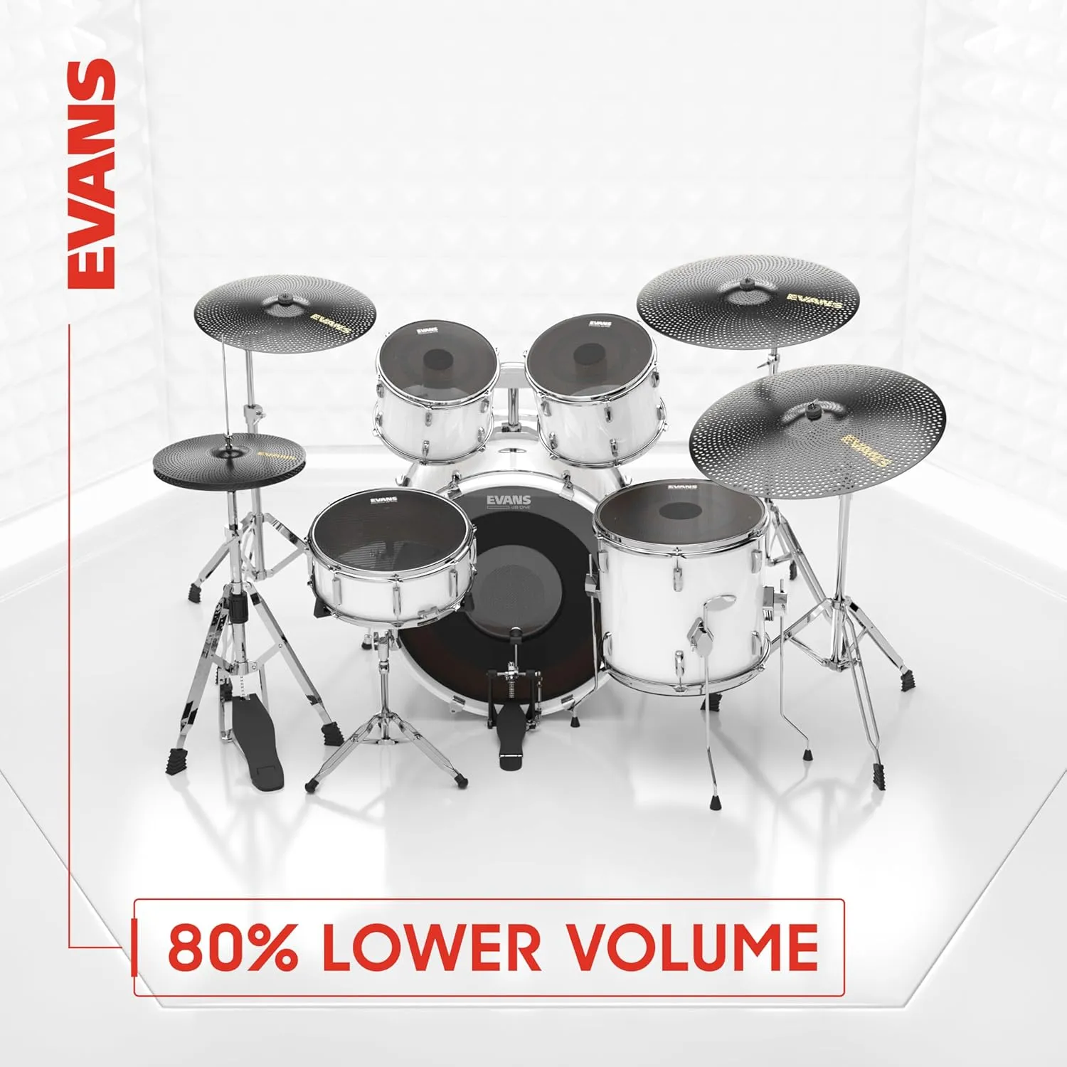 Evans Drum Heads - dB Rock Pack (10" 12" 16") with 14" dB Snare Batter and 22" dB Bass Batter