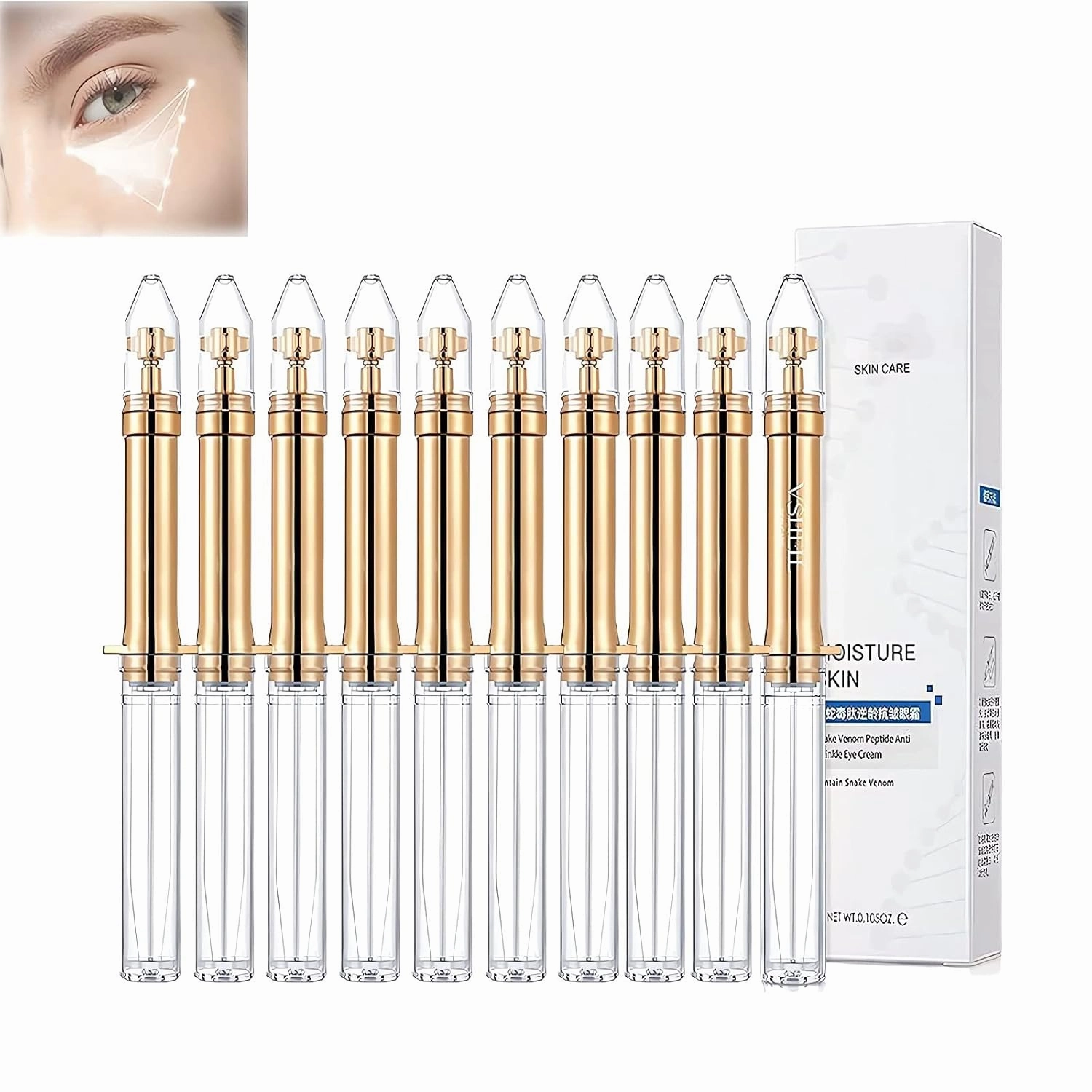 Eye Cream, Vshell Eye Cream,Shell Eye Cream, Vshell Anti Wrinkle Eye Cream, Vshell Snake Venom Peptide Anti-Wrinkle Eye Cream,Reduce Wrinkles and Tighten Skin,Anti-Oxidation (10pcs)