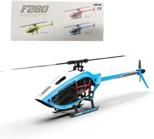 F-280 RC Helicopter for Adults, 2.4G 6CH Remote Control Helicopter RC Aircraft Brushless DD 3D/6G Stunt RC Airplane, RC Military Helicopter RC Flying Plane Model Gift -RTF