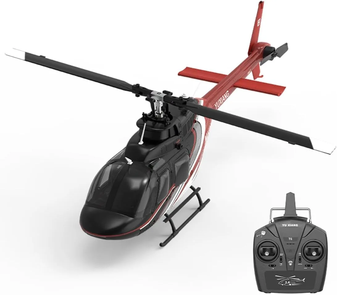F08 RC Helicopter for Adults 1/27 Scale 2.4G 6CH Remote Control Helicopter Outdoor RC Aircraft Flying Model RTF Version Creative Gifts
