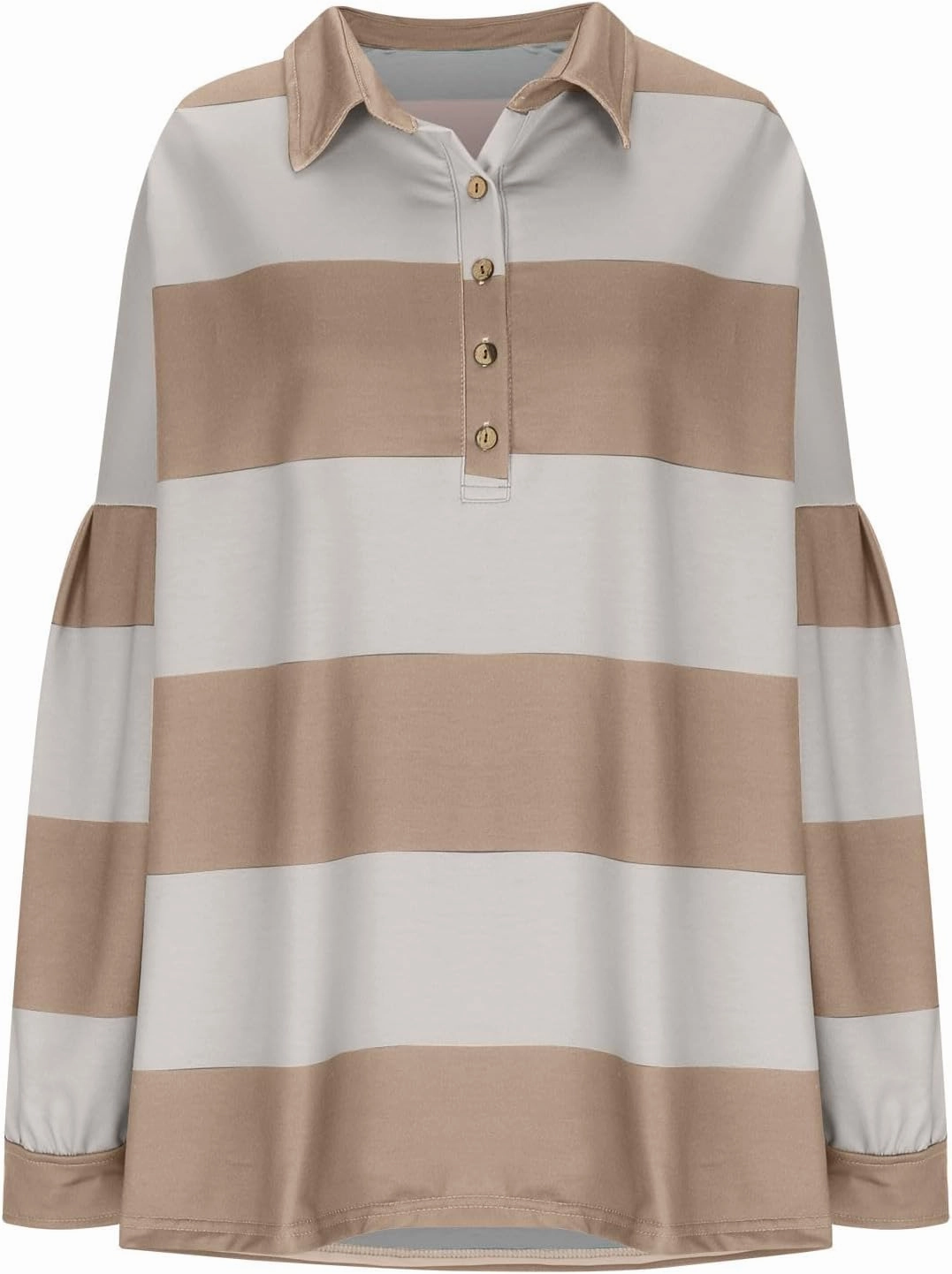Fall Shirts for Women Long Sleeve Striped Button Down Sweatshirts Causal Fashion Pullover Blouses Plus Size Tops Tees