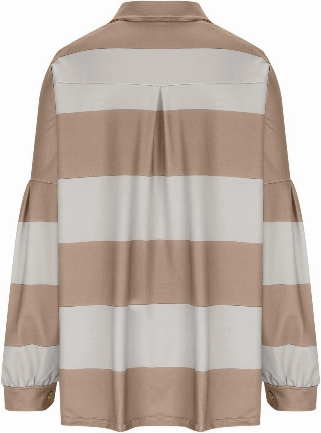 Fall Shirts for Women Long Sleeve Striped Button Down Sweatshirts Causal Fashion Pullover Blouses Plus Size Tops Tees