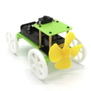 Fan Powered Car Base DIY Battery Powered Motor with Switch Non-Assembled Model Build Project Drive