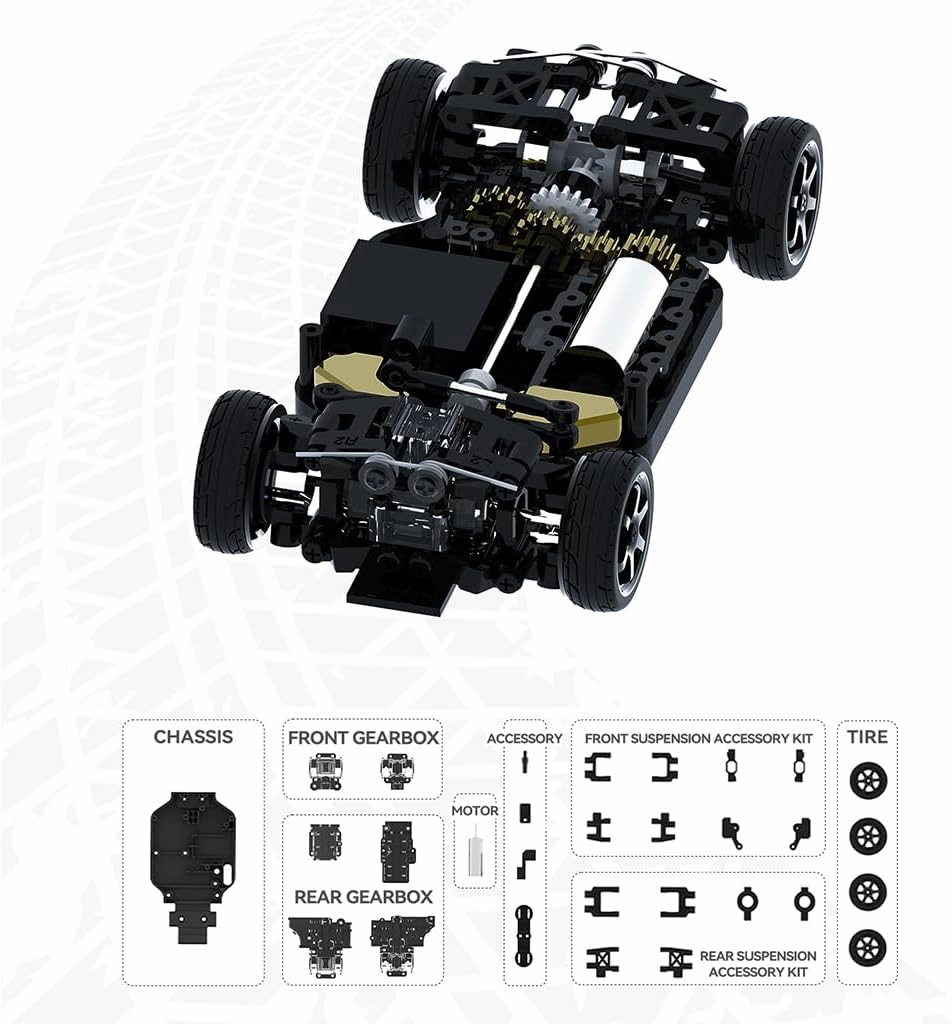 FEICHAO DIATONE 1:43 CA34 RC Car 2.4G Mix GO Series 4WD Racing Drift Vehicle ( AX8,Silver)
