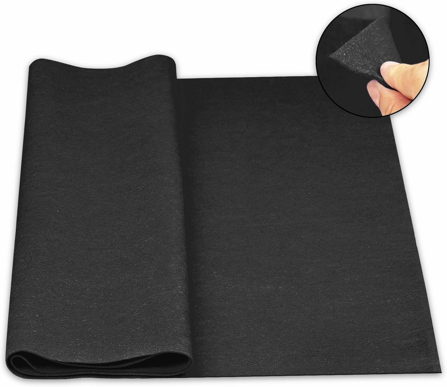 Felt Fabric 1.8 mm Thick 36" x 72" - Soft Durable by The Yard for Arts and Crafts, DIY Sewing, Crafting Projects (Black)