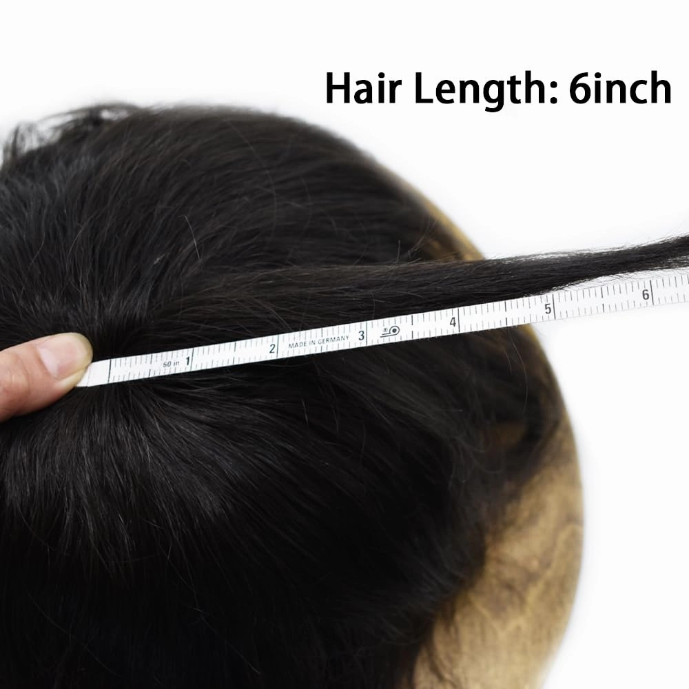 Fine Mono Mens Toupee Hair System For Mens Hairpieces Toupee For Men Hair Replacement System Hairpiece For Men Monofilament 8x10 Medium light density 1# JET BLACK