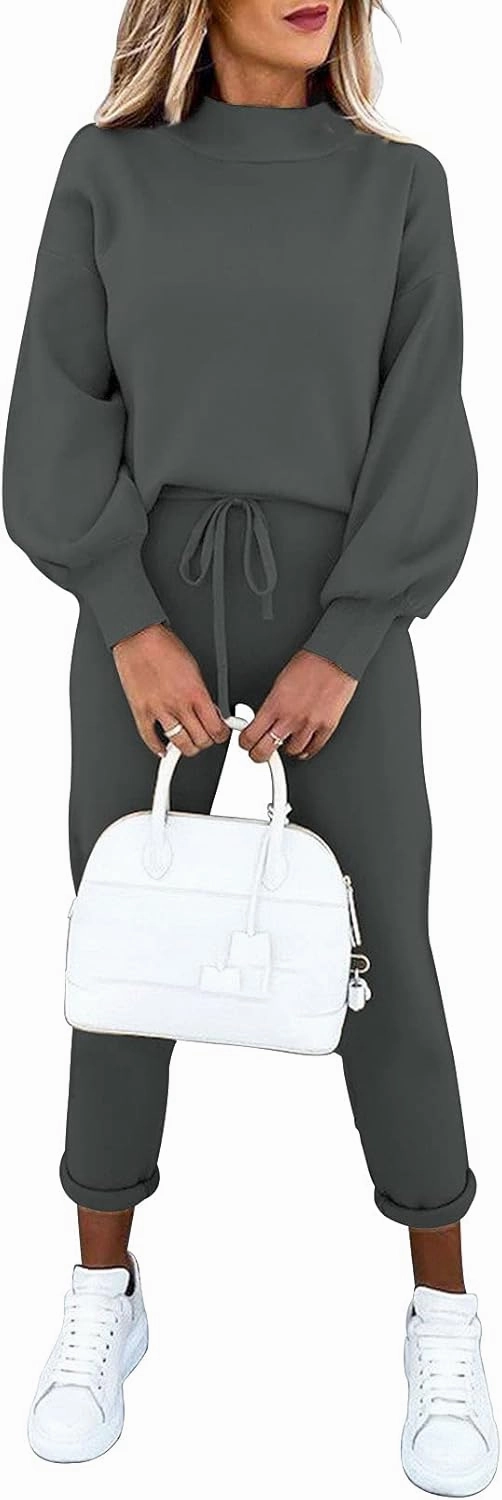 Fixmatti Women's 2 Piece Outfits Long Sleeve Pullover Sweatshirt Jogger Pants Sweatsuit
