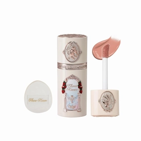 Flower Knows Strawberry Cupid All Day Glow Liquid Blush 05 Little Angel Cushion Powder Puff Set