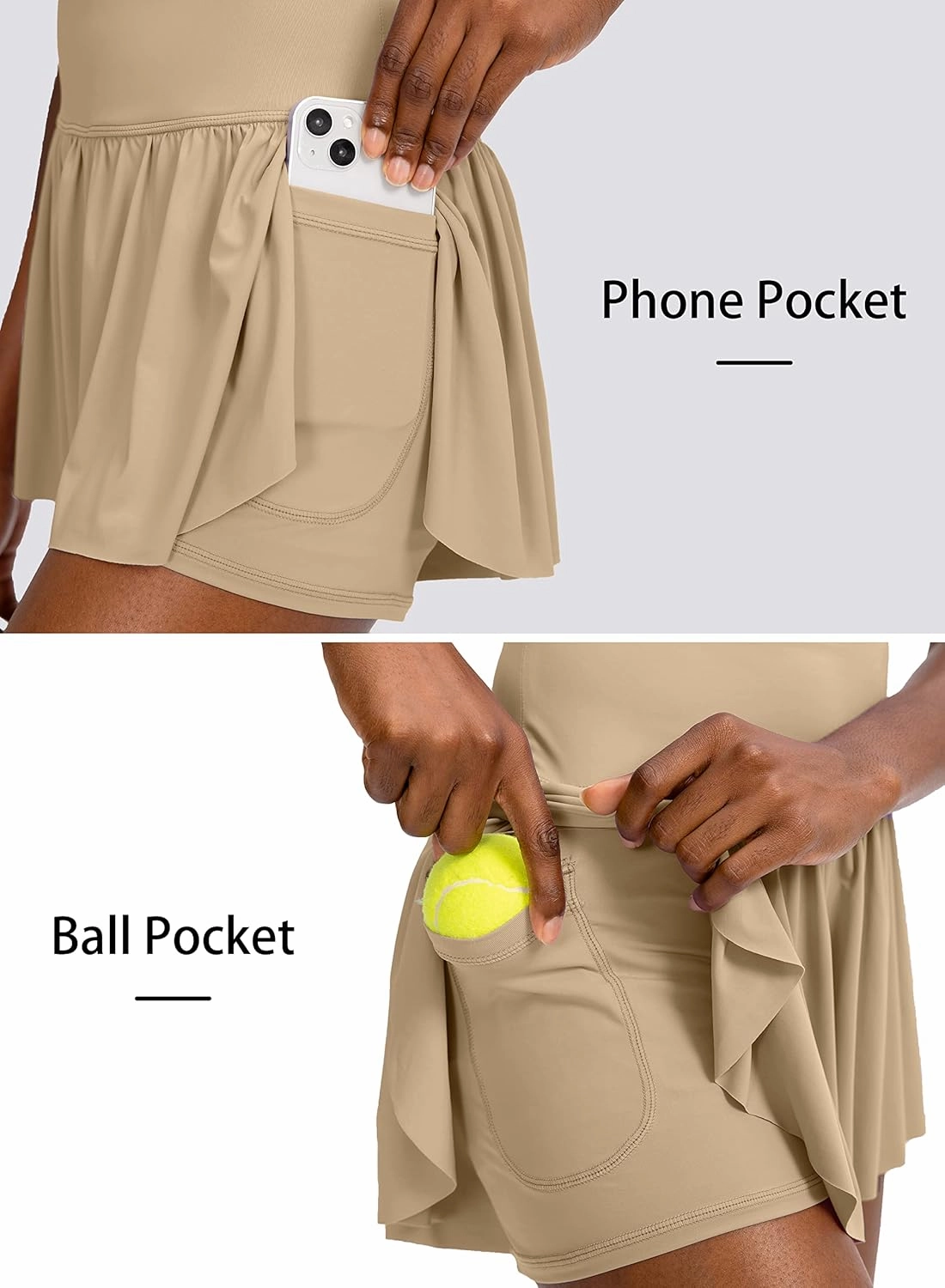 Flowy Running Shorts for Women with 4 Pockets 2 in 1 High Waisted Women's Butterfly Workout Athletic Tennis Skirt Shorts