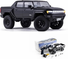 FMS 1/18 RC Crawler RTR FCX18 HMMWV EV Licensed RC Model 4WD RC Rock Truck 2.4Ghz 4CH 900mAh Hobby Grade RC Car Model Remote Control Car Mini Off Road Vehicle with Battery (Black)