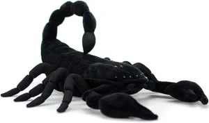 FRANKIEZHOU Realistic Emperor Scorpion Stuffed Animal - Black, 15" Plush, Soft Insect, Kids' Gift & Home Decor