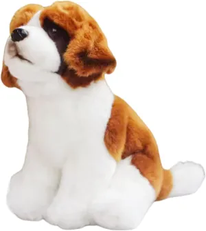 FRANKIEZHOU Saint Bernard Dog Stuffed Animal-Sitting Brown,Puppy Plush Toy, Dog Stuffed Animal,Soft Gifts Toy for Kids,Home Decor,Hugging Toy