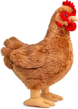FRANKIEZHOU Simulation Chicken Toy -13”,Lifelike Hen Stuffed Animals, Soft Plush Chicken Toys for Kids, Home Decor
