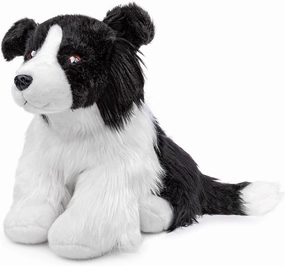 FRANKIEZHOU Realistic Border Collie Stuffed Animal-12in,Dog Plush,Soft Toy for Kids, Home Decor,Hugging Toy