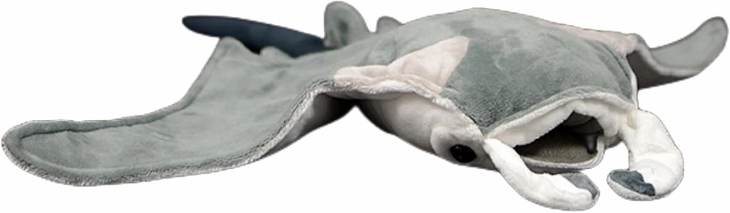FRANKIEZHOU Realistic Manta Rays Stuffed Animal-Gray 19 inch,Devil Rays Plush Toy,Stingray Plush,Girl Toys,Gifts for Kids,Home Decor