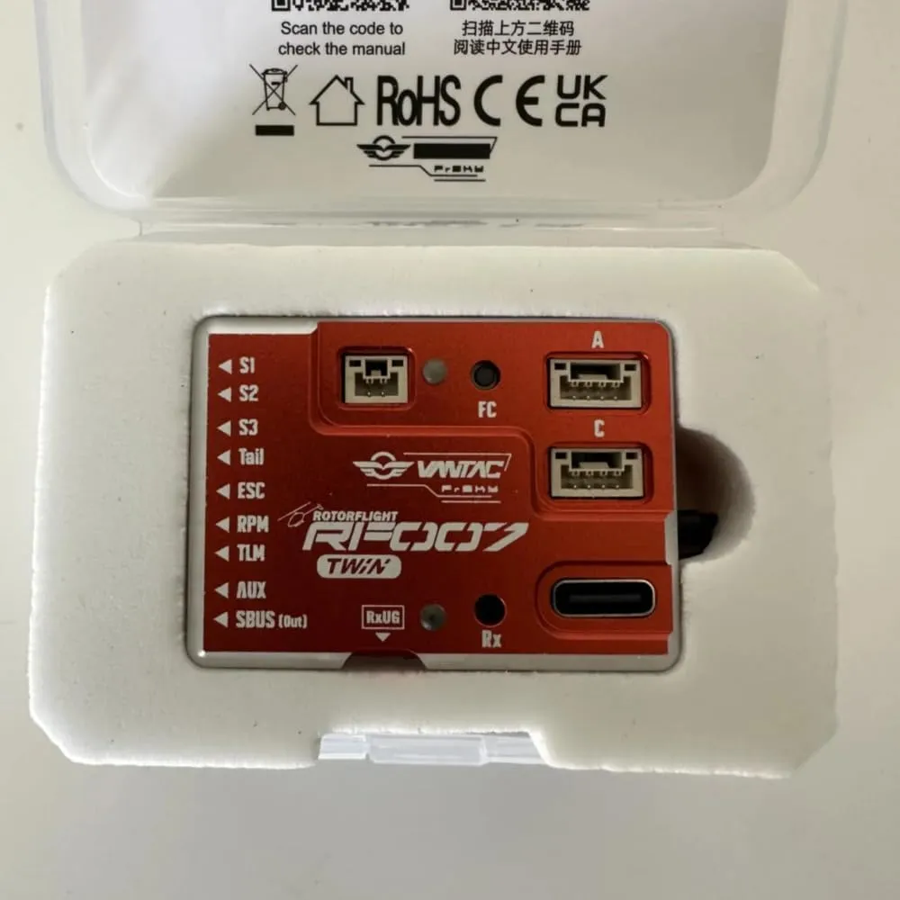FrSky VANTAC RF007 RC Helicopter Flybarless - Remote Control Helicopter Electronics, RC Heli Flybarless Systems (HELIDIRECT) (VANTAC RF007 Twin (FR-03021861))