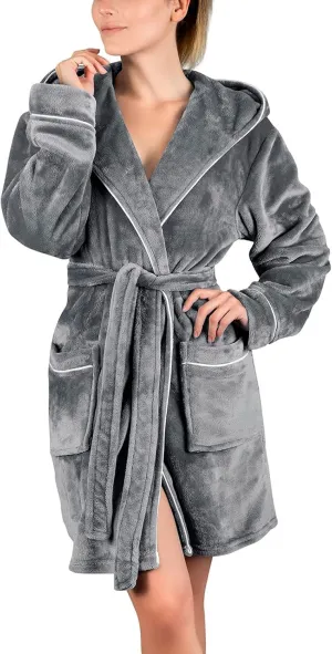 Full Length Womens Robe Womens Fuzzy Pajamas Set Womens Cotton Robes Knee Length Women's Fleece Robes Short