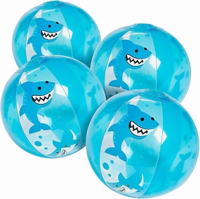 Fun Express Shark MINI Beach Ball - Toys - 12 Pieces