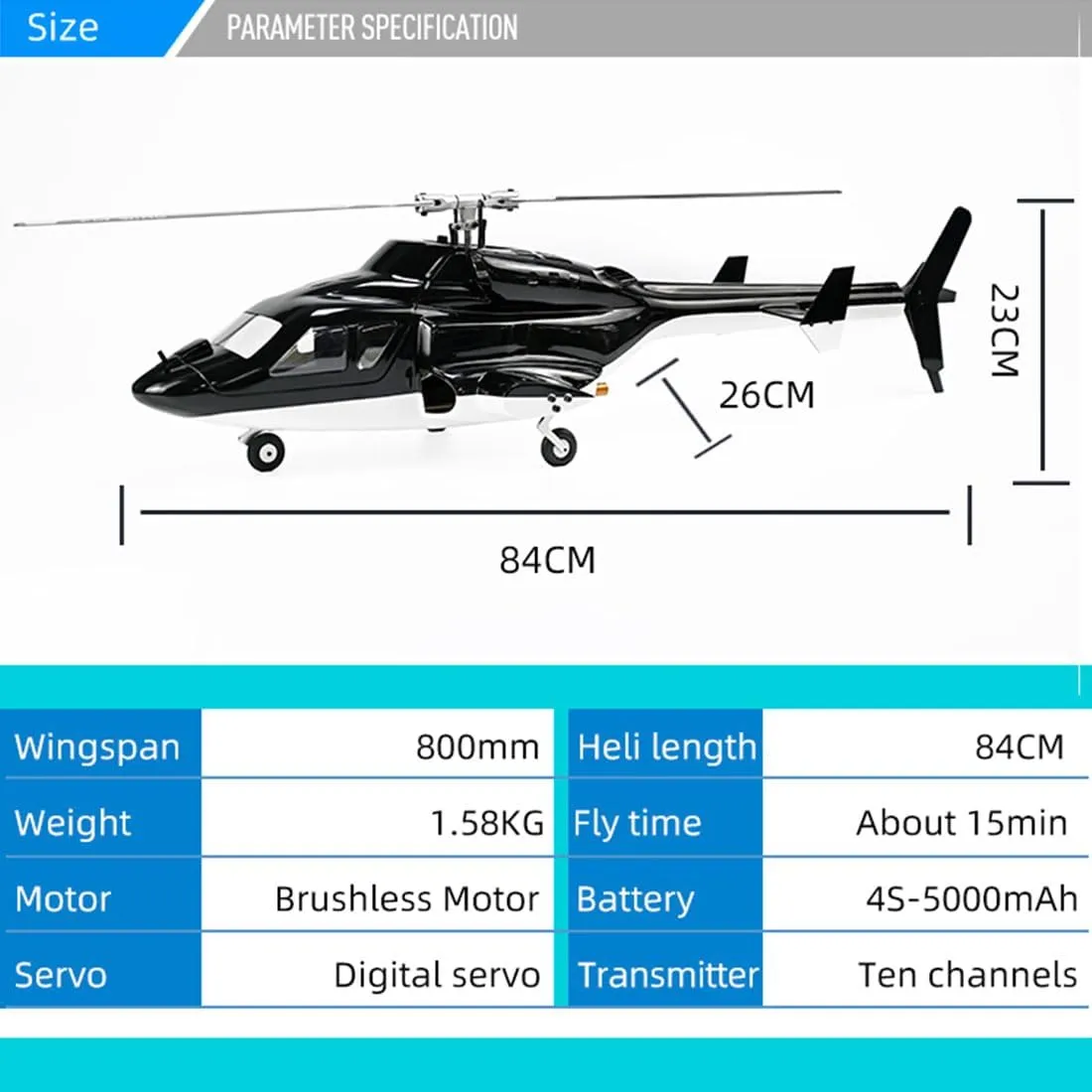 FW450L RC Helicopter for Adults 450-Class 2.4G 6CH Remote Control Helicopter Outdoor RC Aircraft Flying Model RTF Version Creative Gifts(Righthand Flight Control,with 2 Battery)