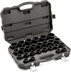 GEARWRENCH 26 Piece 3/4" Drive 6 Point Metric Impact Socket Set | 19mm-50mm| 84031