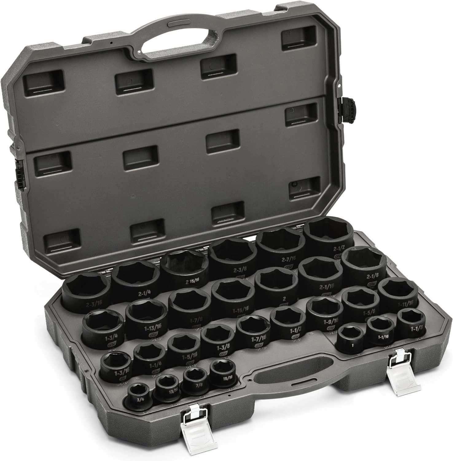 GEARWRENCH 29 Piece 3/4" Drive 6 Point SAE Impact Socket Set | 3/4" to 1-7/8" | 84035