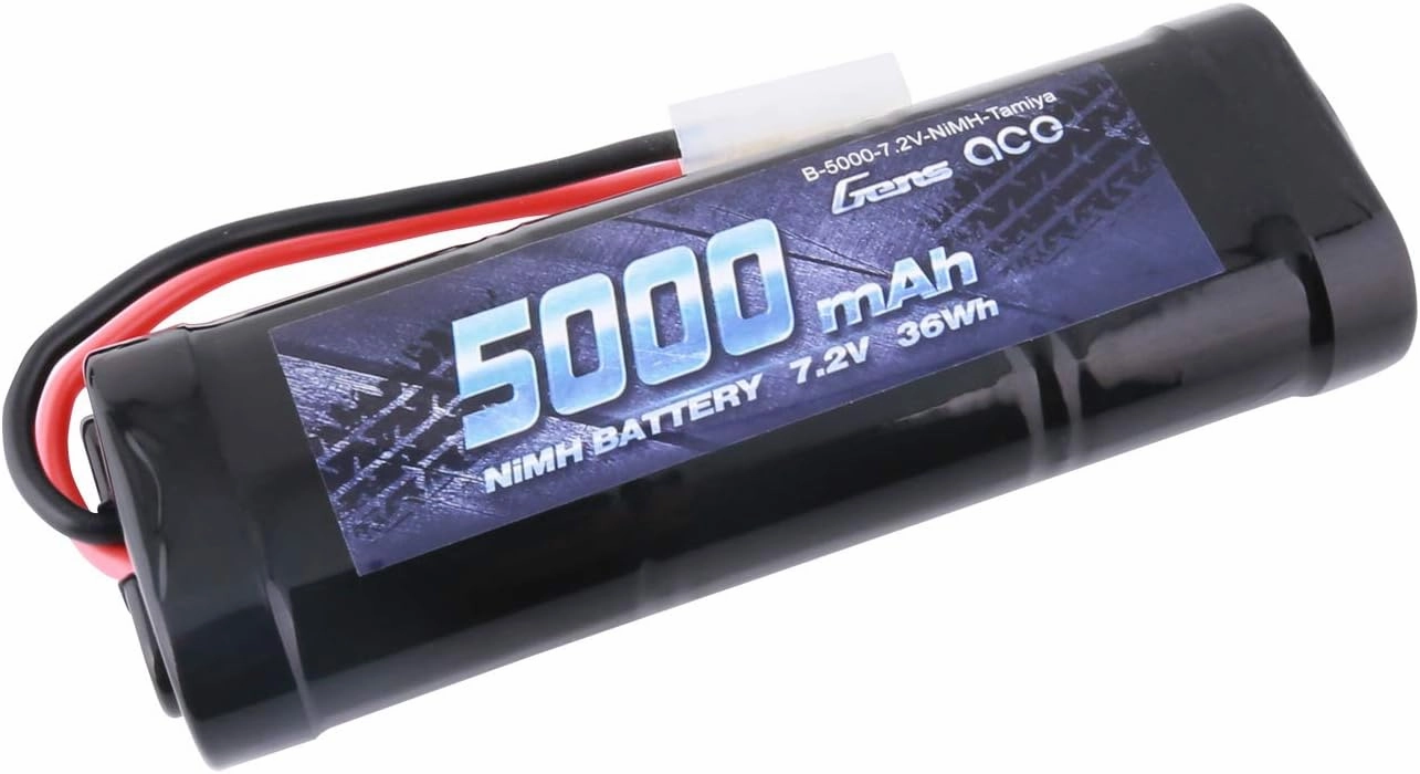 Gens ace 7.2v 5000mAh NiMh Rechargable RC Battery Packs for RC Cars,Electric Rc Monster Trucks,TRX, LOSI, Associated, HPI, TMY, Kyosho with TMY Connectors
