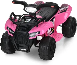 GLACER Kids ATV, Toddler 4 Wheeler w/LED Light, Horn, Music, Storage Box, Wear-Resistant Wheels, USB, MP3, Electric Battery Powered Ride On Toy, Toddler ATV for Kids 18-36 Months (Pink)