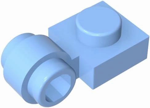 Gobricks GDS-812 Plate Special 1 x 1 with Clip Light [Thick Ring]compatible with 4081 All Major Brick Brands Toys Building Blocks Technical Parts Assembles DIY (212 Bright Light Blue(053),680 PCS)