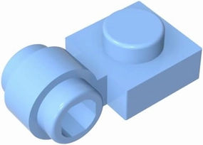 Gobricks GDS-812 Plate Special 1 x 1 with Clip Light [Thick Ring]compatible with 4081 All Major Brick Brands Toys Building Blocks Technical Parts Assembles DIY (212 Bright Light Blue(053),680 PCS)
