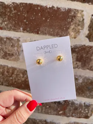 Gold Ball Double Sided Earring