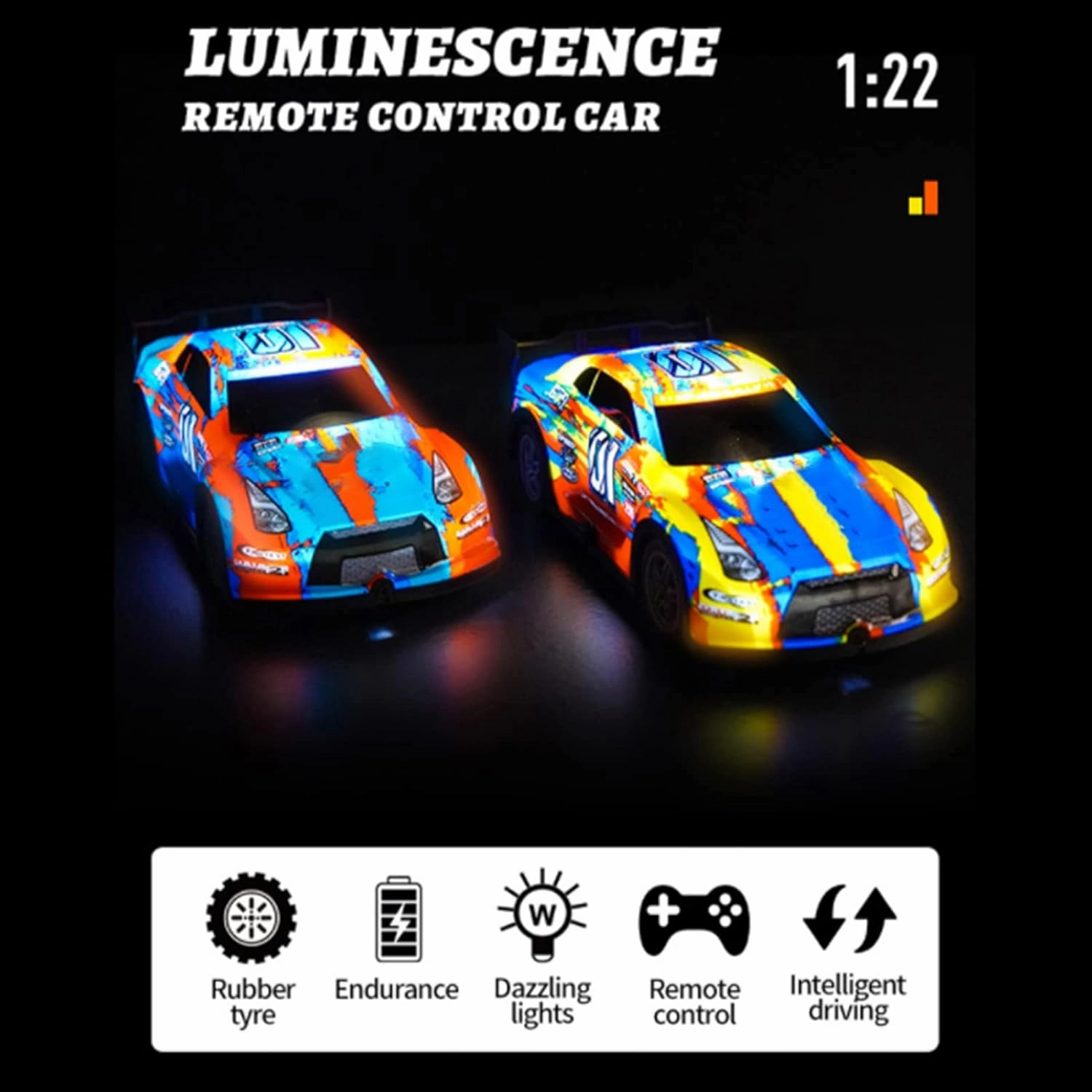 GoolRC RC Drift Car, 1:22 Scale 4WD Electric Sport Racing Car for Boys and Girls (P220 Blue)