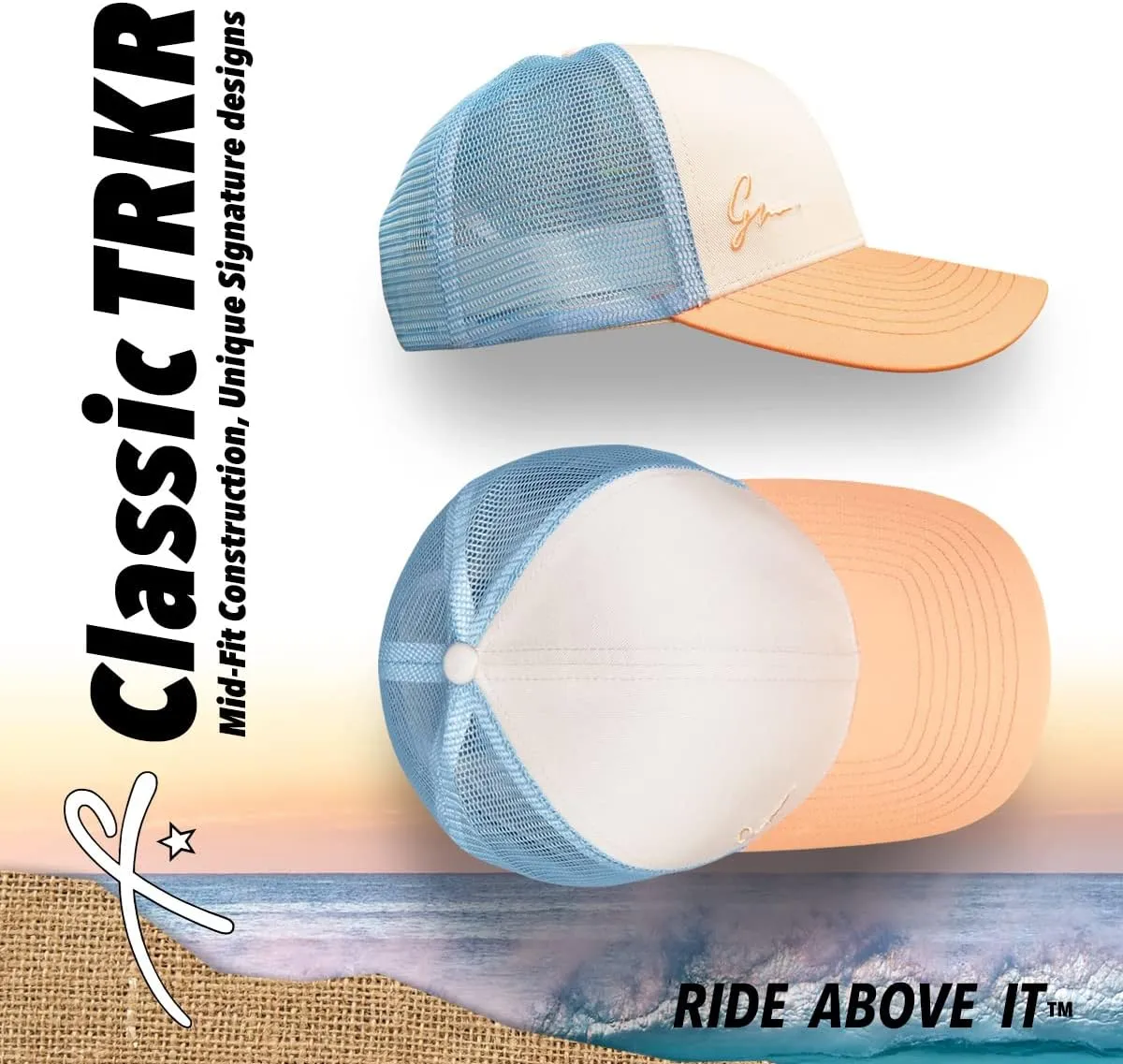 Grace Folly Beach Trucker Hats for Women- Snapback Baseball Cap for Summer