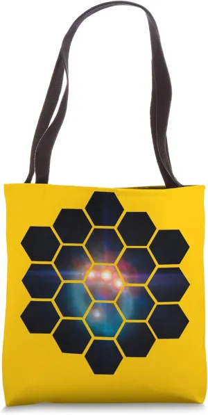 Gravitational Lensing Quasar Jewels on Einstein's Ring JWST Tote Bag