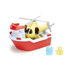 Green Toys - Rescue Boat & Helicopter