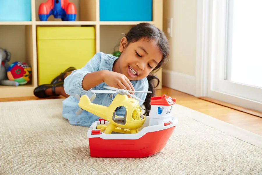 Green Toys - Rescue Boat & Helicopter