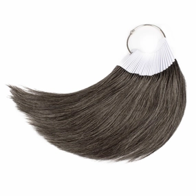 Hair Color Rings - 100% Human Hair Swatches Testing Samples - 8 Inch Grey - 30 PCS/Pack