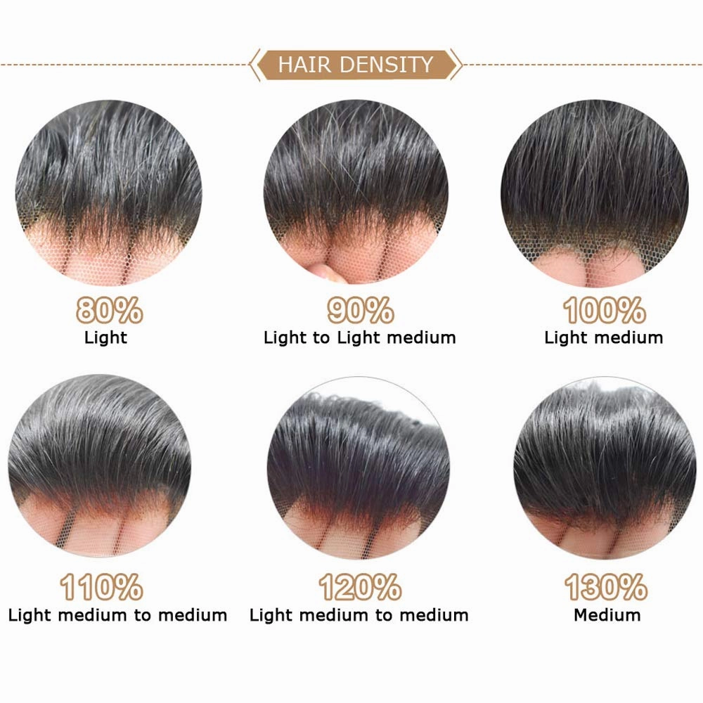 Hair Piece For Men Full French Lace Mens Toupee Human Hair Replacement Systems Bleached Knots Men Toupee Hair Pieces For Men 8x10-100% Light medium density#1B50#1B OFF BLACK 50% GREY