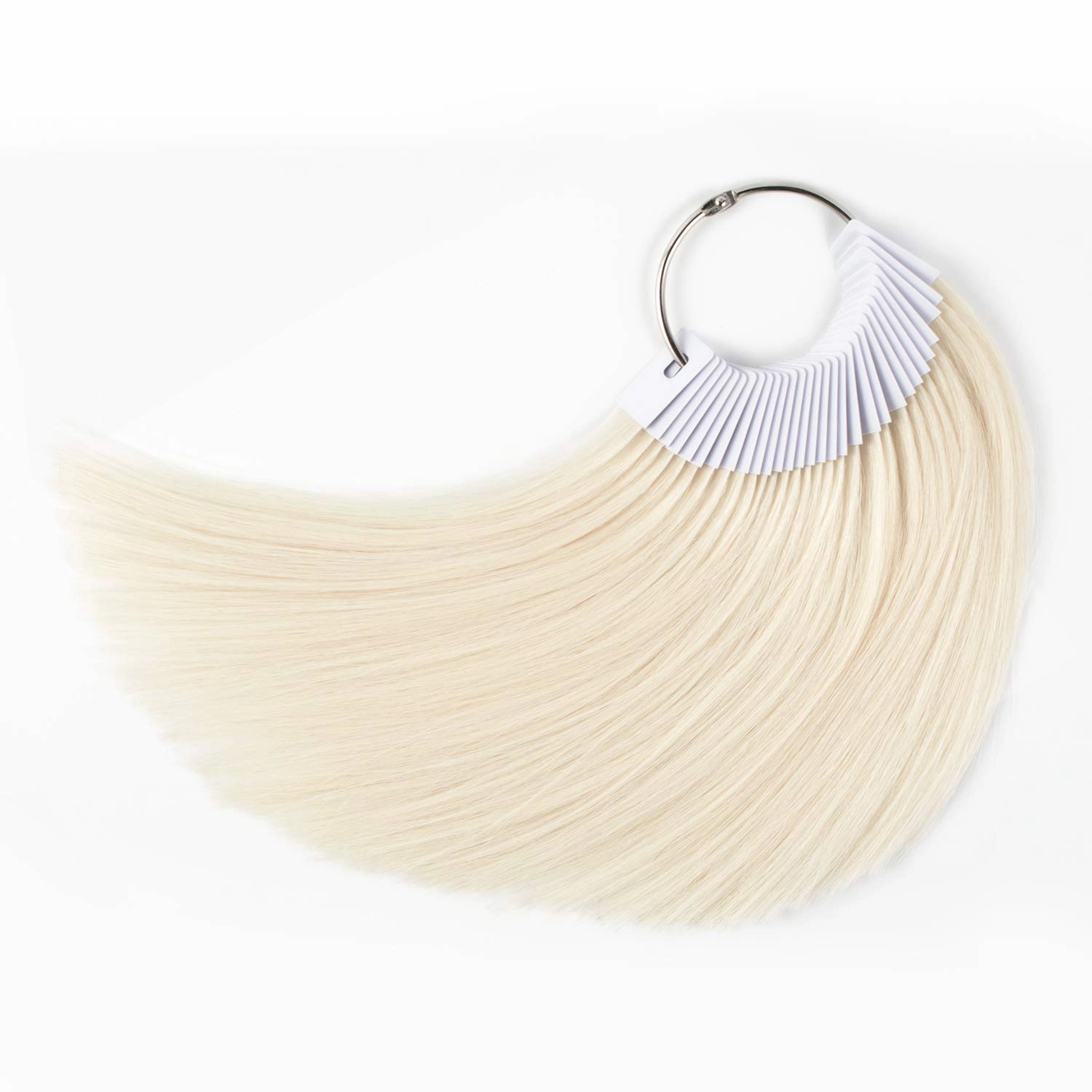 Hair Swatches 100% Human Hair Color Rings Testing Fashion Colors Samples 8 inch Lightest Blonde 30 PCS/Pack