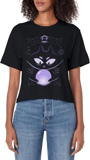 Halloween Mika Cat Spooky Crystal Ball Tarot Women's Crop Top