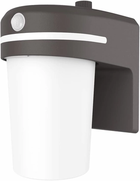 HALO FE 60-Watt Equivalent Integrated LED Bronze Motion Sensing Dusk to Dawn Area Light, 3500K
