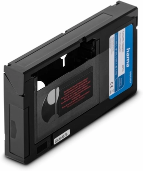 Hama VHS-C/VHS Cassette Adapter | Video Converter | Motorized Adapter Cassette | 6 Mm | Black