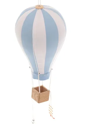 Hanging Textile Baby Blue Hot Air Balloon Kid Nursery Children Room Decor Baby Shower Gift Large 12 in