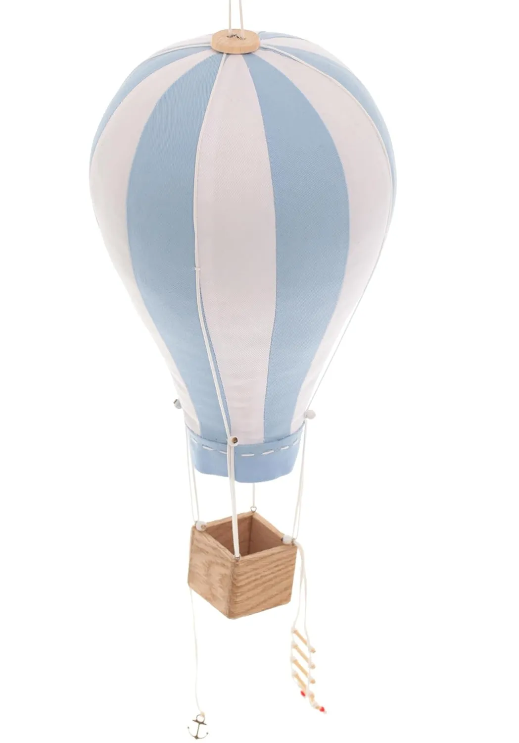Hanging Textile Baby Blue Hot Air Balloon Kid Nursery Children Room Decor Baby Shower Gift Large 12 in