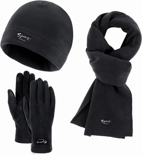 Hat and Gloves for Women Warm Cute Wool Hat Scarf Gloves Three Winter Snow Knit Hat with Faux Fur Ball Scarves Glove
