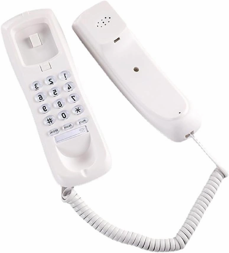 HCD3588 Fixed Landline Wall Telephone Portable Mini Phone Wall Hanging- Telephone for Home Office Hotel Spas Center