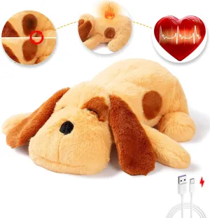 Heartbeat Puppy Toys for Dogs, [2025 Newly Upgraded] More Lifelike Mom with Upgraded Simulating Breathing/Body Temperature Dog Toys, Dog Anxiety Relief and Calming Aid,USB Rechargeable