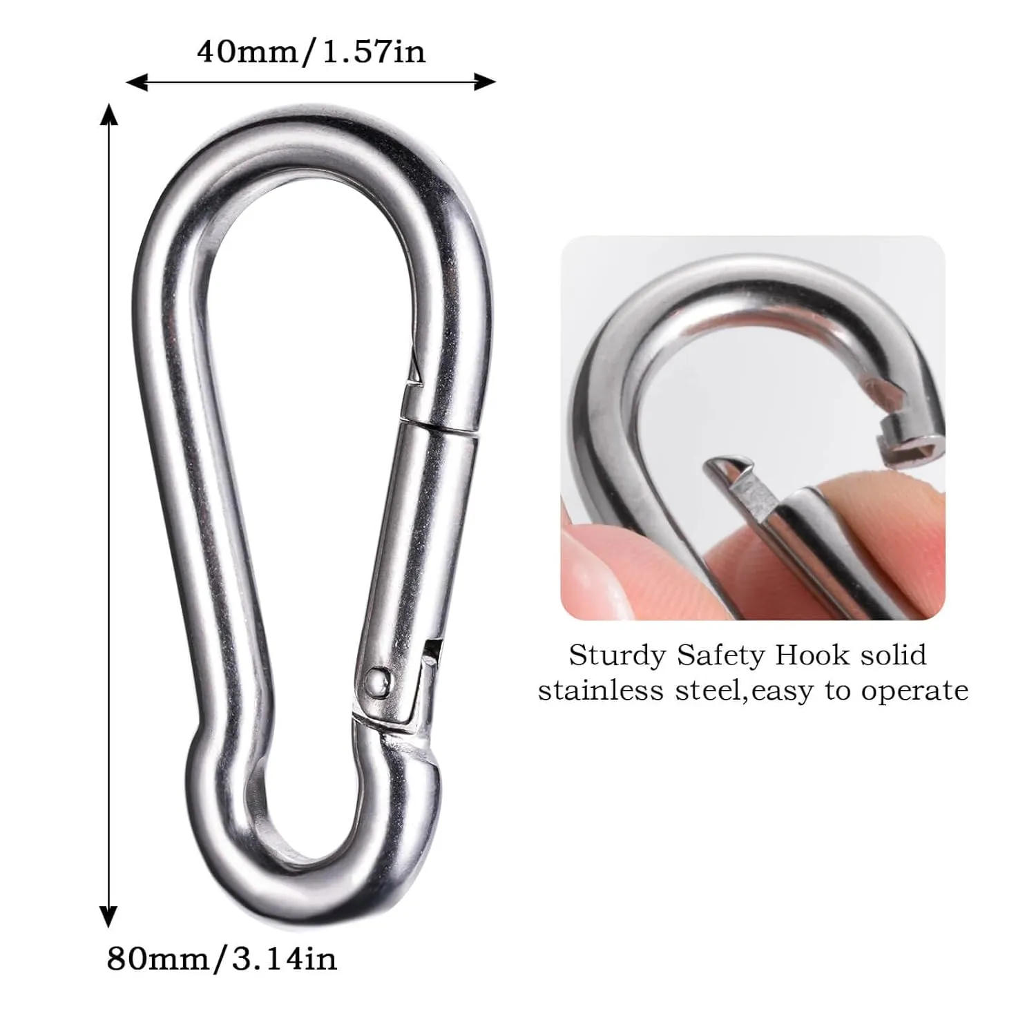 Heavy Duty Cable Single Pulley Block Wheel, with Ball Bearings for Wire Rope, with 32ft(10m) 0.31in(8mm) Nylon Rope and Clip, DIY Pulley System for Gym Equipment Workout, Winch, Lifting, 1Pack