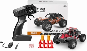 HERR RC Mini Drifting Vehicle Model 1/32 Scale 2.4G Electric Off-Road Two Speed Switching Crawler Car (RTR Version/Red)