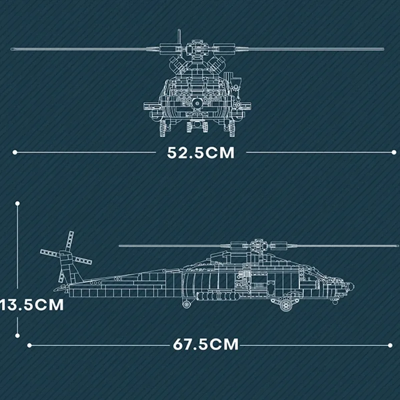 HH-60J Search And Rescue Aircraft 1136pcs