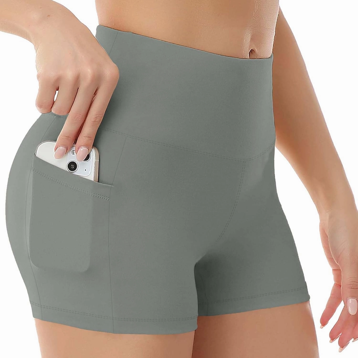 High Waisted Biker Shorts for Women Women's Hip Running Five Point Fitness Pants High Waisted Hip Tight